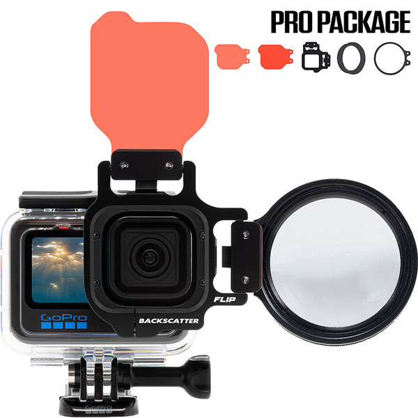 FLIP10+ Pro Package with SHALLOW & DIVE Filters & +15 MacroMate Mini Lens for GoPro HERO 5, 6, 7, 8, 9, 10, 11