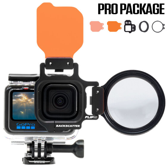 FLIP10 Pro Package with SHALLOW & DIVE Filters & +15 MacroMate Mini Lens for GoPro HERO 5, 6, 7, 8, 9, 10