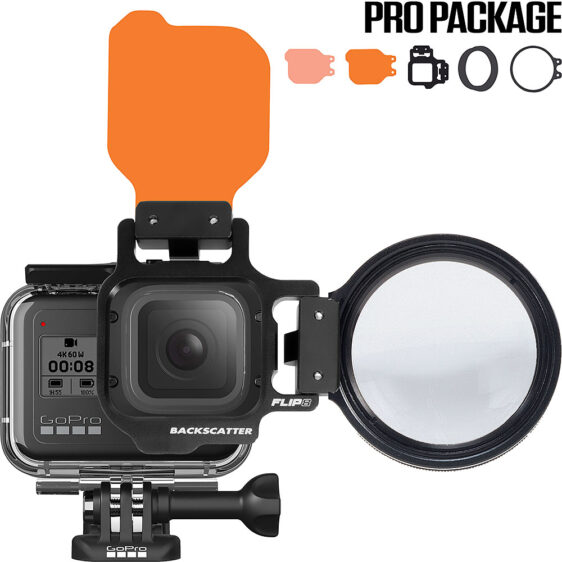 FLIP8 Pro Package with SHALLOW & DIVE Filters & +15 MacroMate Mini Lens for GoPro HERO 5, 6, 7 & 8