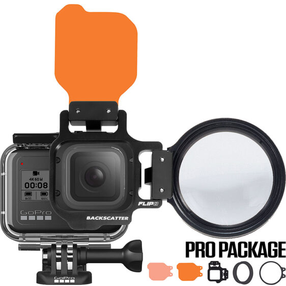 FLIP8 Pro Package with SHALLOW & DIVE Filters & +15 MacroMate Mini Lens for GoPro HERO 5, 6, 7 & 8