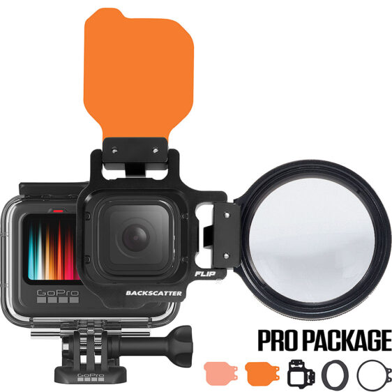 FLIP9 Pro Package with SHALLOW & DIVE Filters & +15 MacroMate Mini Lens for GoPro HERO 5, 6, 7, 8, 9